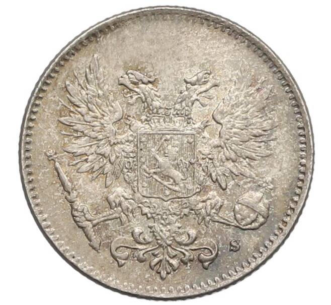 Монета 50 пенни 1917 года Русская Финляндия — Орел без корон (Временное правительство) (Артикул: K10-4804) — Фото №2