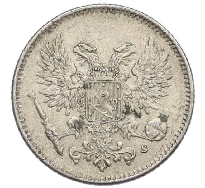 Монета 50 пенни 1917 года Русская Финляндия — Орел без корон (Временное правительство) (Артикул: K10-4808) — Фото №2