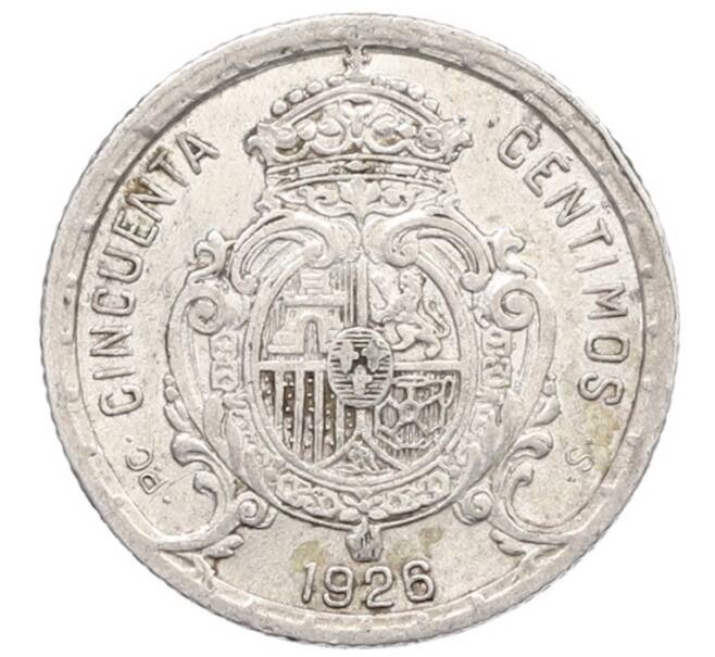 Монета 50 сентимо 1926 года Испания (Артикул: K10-4818) — Фото №2