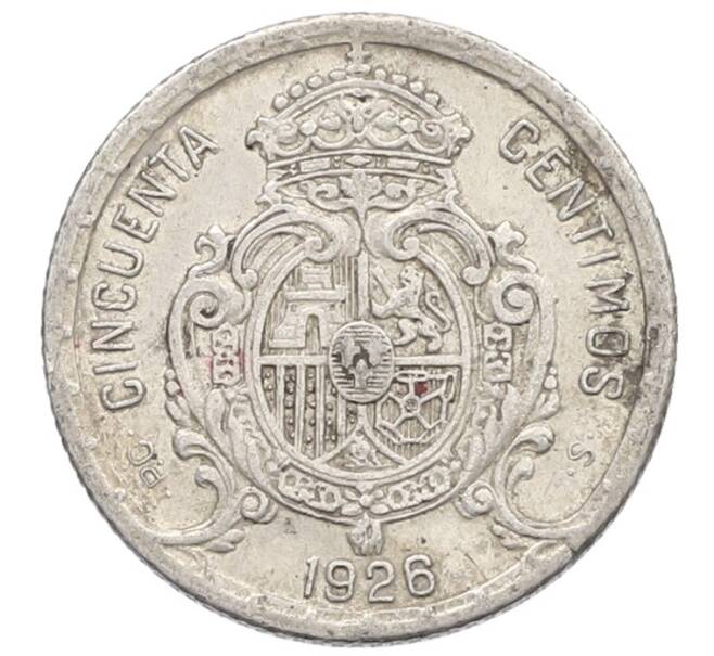 Монета 50 сентимо 1926 года Испания (Артикул: K10-4819) — Фото №2
