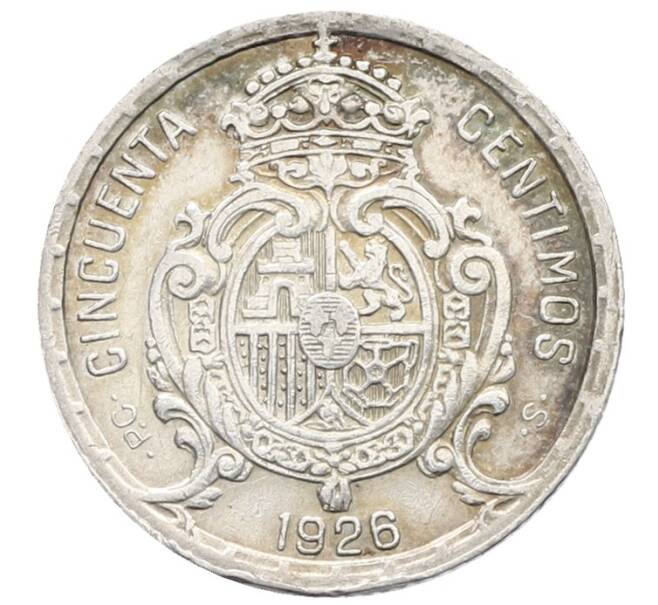 Монета 50 сентимо 1926 года Испания (Артикул: K10-4820) — Фото №2