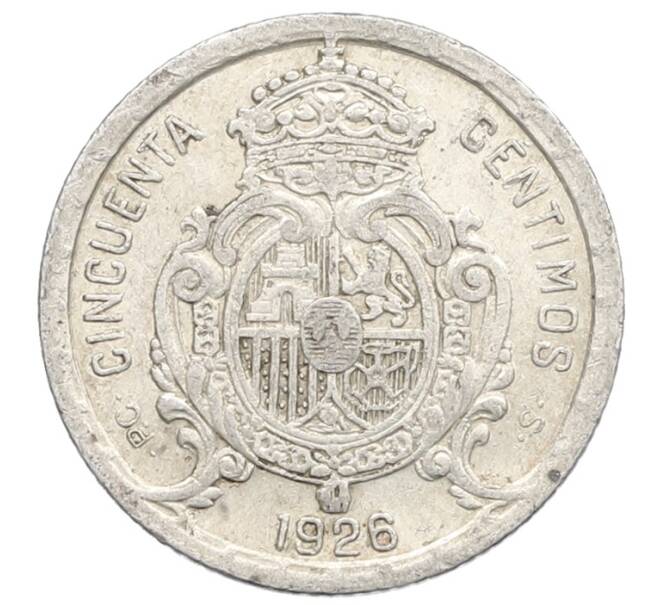 Монета 50 сентимо 1926 года Испания (Артикул: K10-4822) — Фото №2