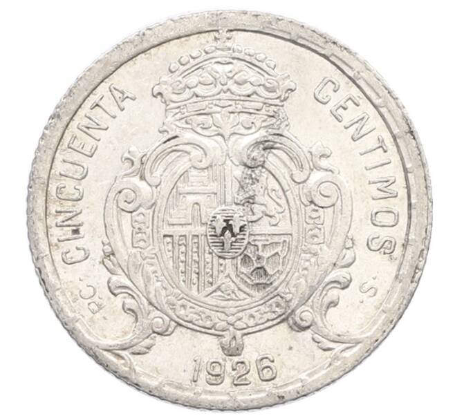 Монета 50 сентимо 1926 года Испания (Артикул: K10-4825) — Фото №2