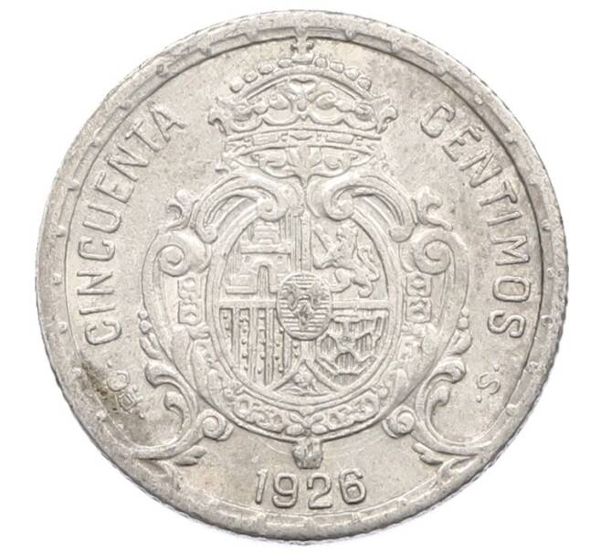 Монета 50 сентимо 1926 года Испания (Артикул: K10-4830) — Фото №2