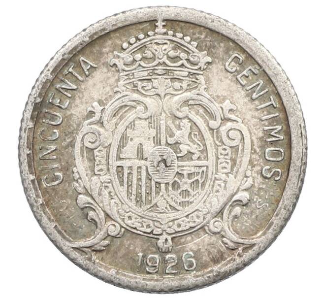 Монета 50 сентимо 1926 года Испания (Артикул: K10-4834) — Фото №2