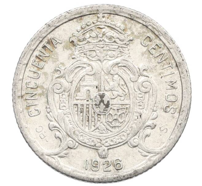 Монета 50 сентимо 1926 года Испания (Артикул: K10-4843) — Фото №2