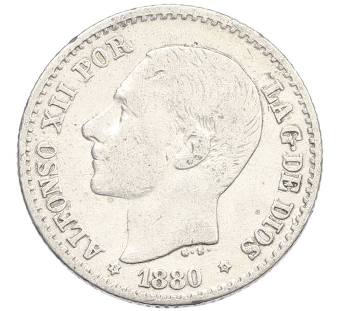 Монета 50 сентимо 1880 года Испания (Артикул: K10-4849) — Фото №1