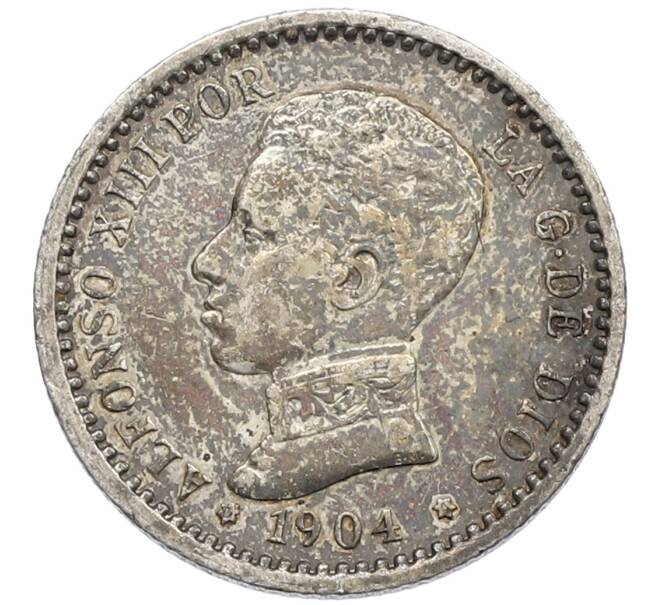 Монета 50 сентимо 1904 года Испания (Артикул: K10-4870) — Фото №1