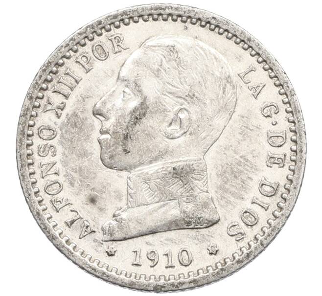 Монета 50 сентимо 1910 года Испания (Артикул: K10-4879) — Фото №1