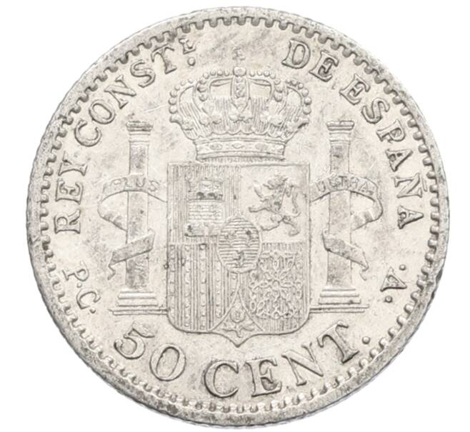 Монета 50 сентимо 1910 года Испания (Артикул: K10-4879) — Фото №2