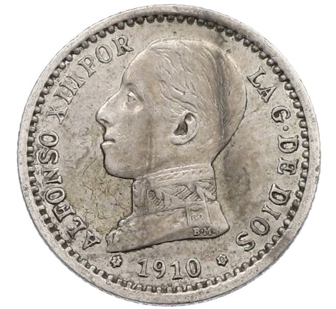 Монета 50 сентимо 1910 года Испания (Артикул: K10-4882) — Фото №1
