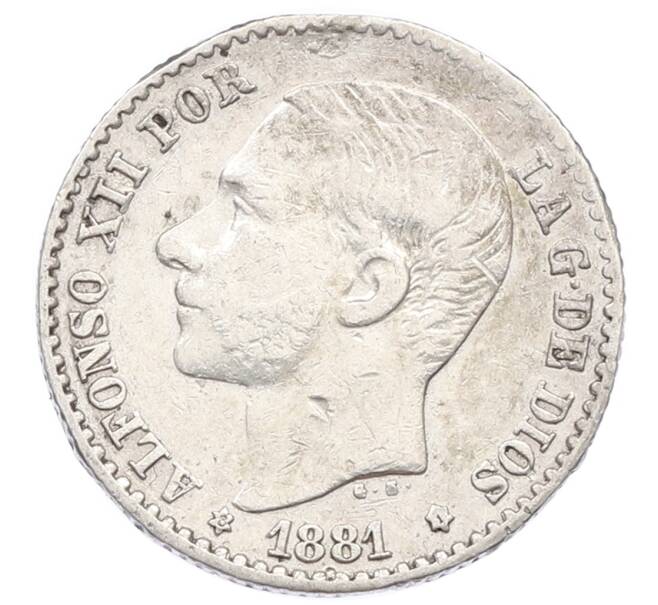 Монета 50 сентимо 1881 года Испания (Артикул: K10-4704) — Фото №1