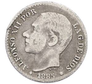 50 сентимо 1885 года Испания — Фото №1