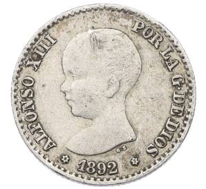 50 сентимо 1892 года Испания — Фото №1