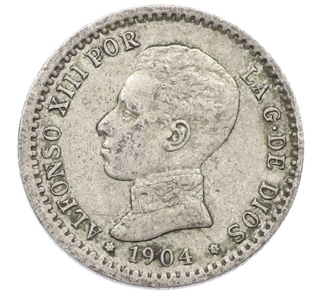 Монета 50 сентимо 1904 года Испания (Артикул: K10-4715) — Фото №1