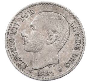 50 сентимо 1881 года Испания — Фото №1