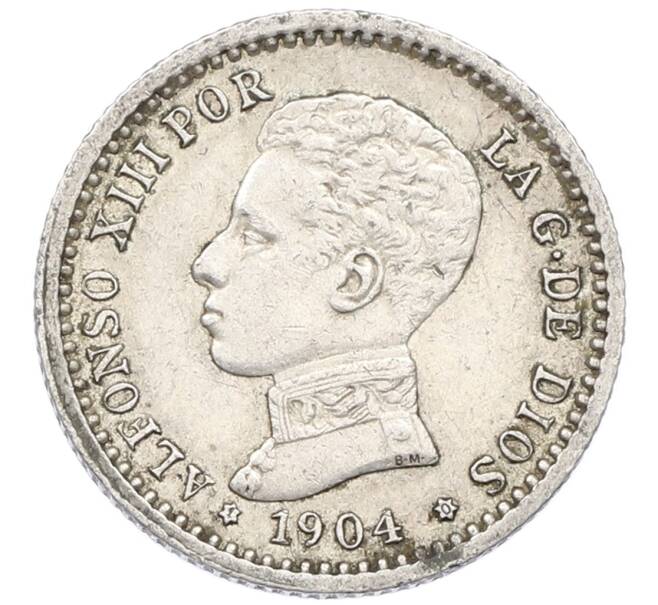 Монета 50 сентимо 1904 года Испания (Артикул: K10-4724) — Фото №1