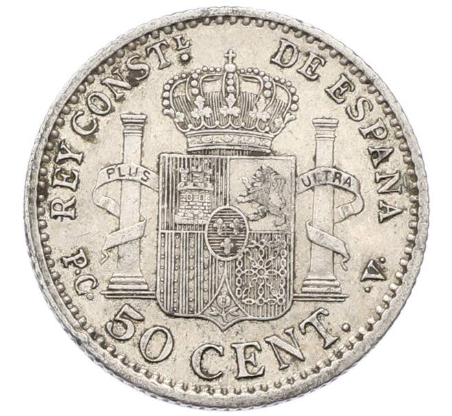 Монета 50 сентимо 1904 года Испания (Артикул: K10-4724) — Фото №2