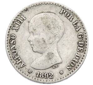 50 сентимо 1892 года Испания — Фото №1
