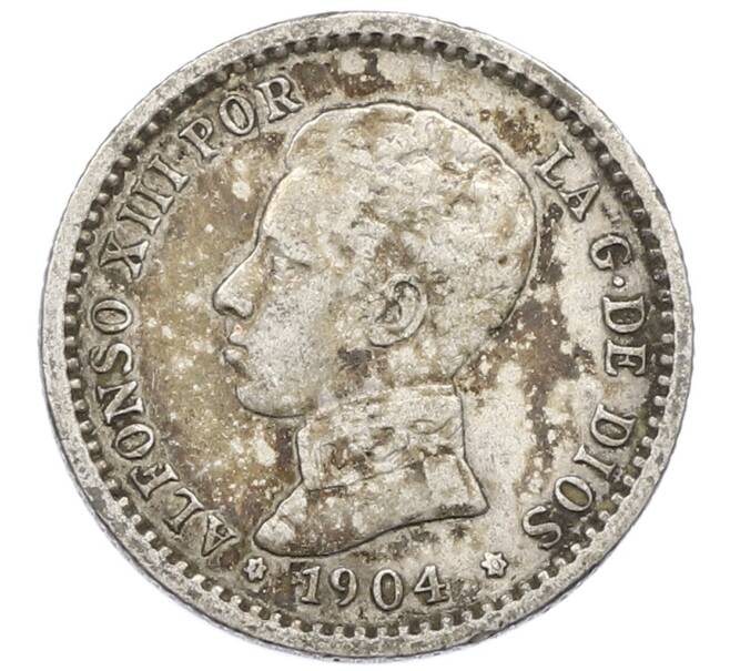 Монета 50 сентимо 1904 года Испания (Артикул: K10-4732) — Фото №1
