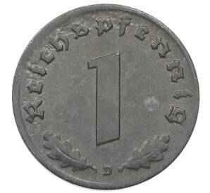 1 рейхспфенниг 1943 года D Германия — Фото №2