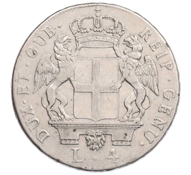 Монета 4 лиры 1794 года Генуя (Артикул: K10-4894) — Фото №2