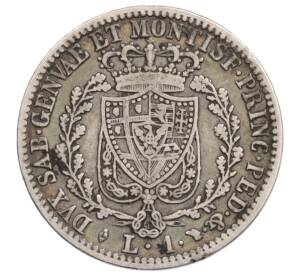 1 лира 1828 года Сардиния — Фото №2