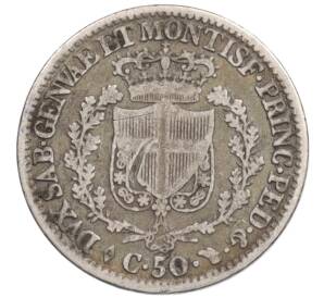 50 чентезимо 1828 года Сардиния — Фото №2