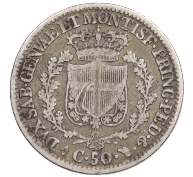 Монета 50 чентезимо 1828 года Сардиния (Артикул: K10-4899) — Фото №2