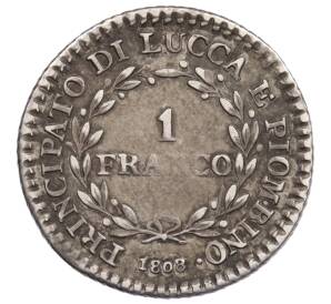 1 франк 1808 года Лукка и Пьомбиньо — Фото №2