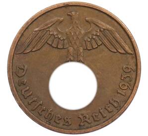 2 рейхспфеннига 1939 года D Германия — Фото №1