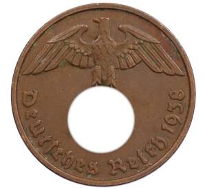 2 рейхспфеннига 1938 года D Германия — Фото №1