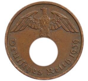 2 рейхспфеннига 1939 года F Германия — Фото №1