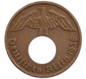 2 рейхспфеннига 1938 года D Германия — Фото №1