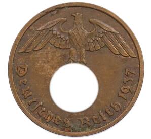 2 рейхспфеннига 1937 года F Германия — Фото №1