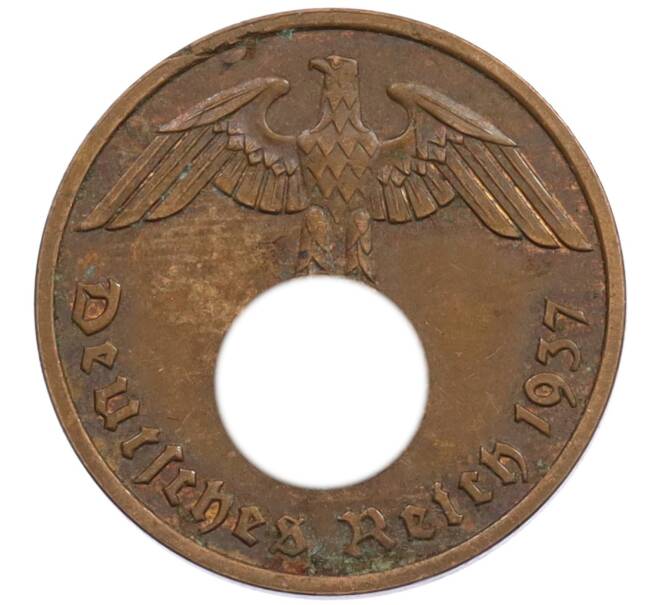 Монета 2 рейхспфеннига 1937 года F Германия (Артикул: K10-4915) — Фото №1