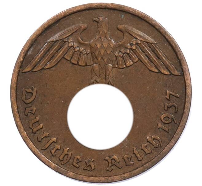 Монета 2 рейхспфеннига 1937 года F Германия (Артикул: K10-4917) — Фото №1