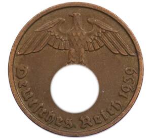 2 рейхспфеннига 1939 года D Германия — Фото №1
