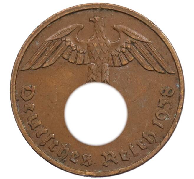 Монета 2 рейхспфеннига 1938 года A Германия (Артикул: K10-4928) — Фото №1