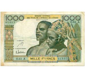 1000 франков 1966 года Западно-Африканский валютный союз — Фото №1