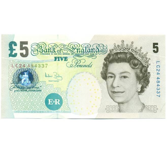 Банкнота 5 фунтов 2004 года Великобритания (Банк Англии) (Артикул: K10-5034) — Фото №1