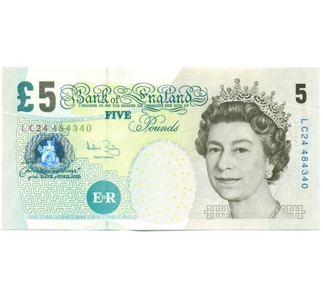 Банкнота 5 фунтов 2004 года Великобритания (Банк Англии) (Артикул: K10-5037) — Фото №1