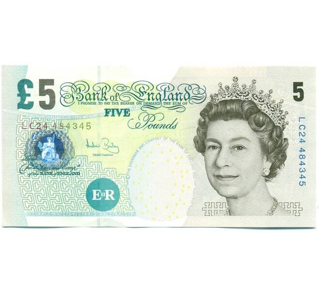 Банкнота 5 фунтов 2004 года Великобритания (Банк Англии) (Артикул: K10-5038) — Фото №1