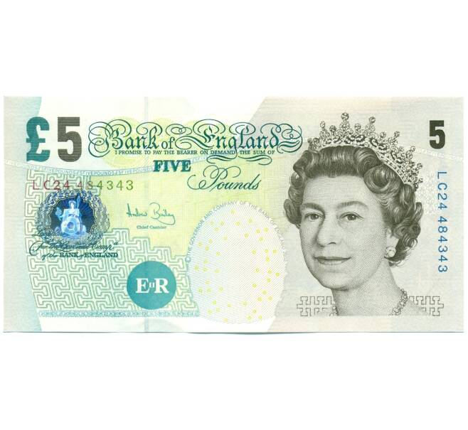Банкнота 5 фунтов 2004 года Великобритания (Банк Англии) (Артикул: K10-5040) — Фото №1