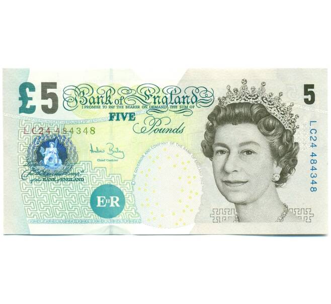Банкнота 5 фунтов 2004 года Великобритания (Банк Англии) (Артикул: K10-5041) — Фото №1