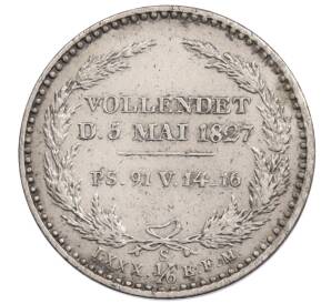 1/6 талера 1827 года Саксония «Смерть Короля Фридриха Августа I» — Фото №2