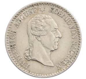 1/6 талера 1827 года Саксония «Смерть Короля Фридриха Августа I» — Фото №1