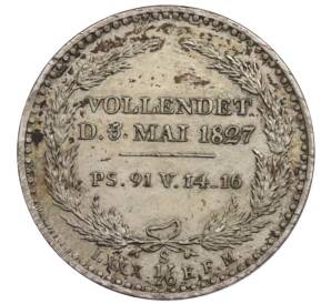 1/6 талера 1827 года Саксония «Смерть Короля Фридриха Августа I» — Фото №2