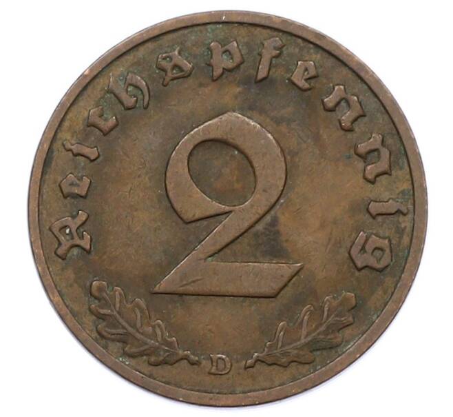 Монета 2 рейхспфеннига 1936 года D Германия (Артикул: K10-5098) — Фото №2