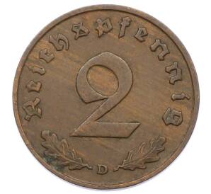 2 рейхспфеннига 1936 года D Германия — Фото №2